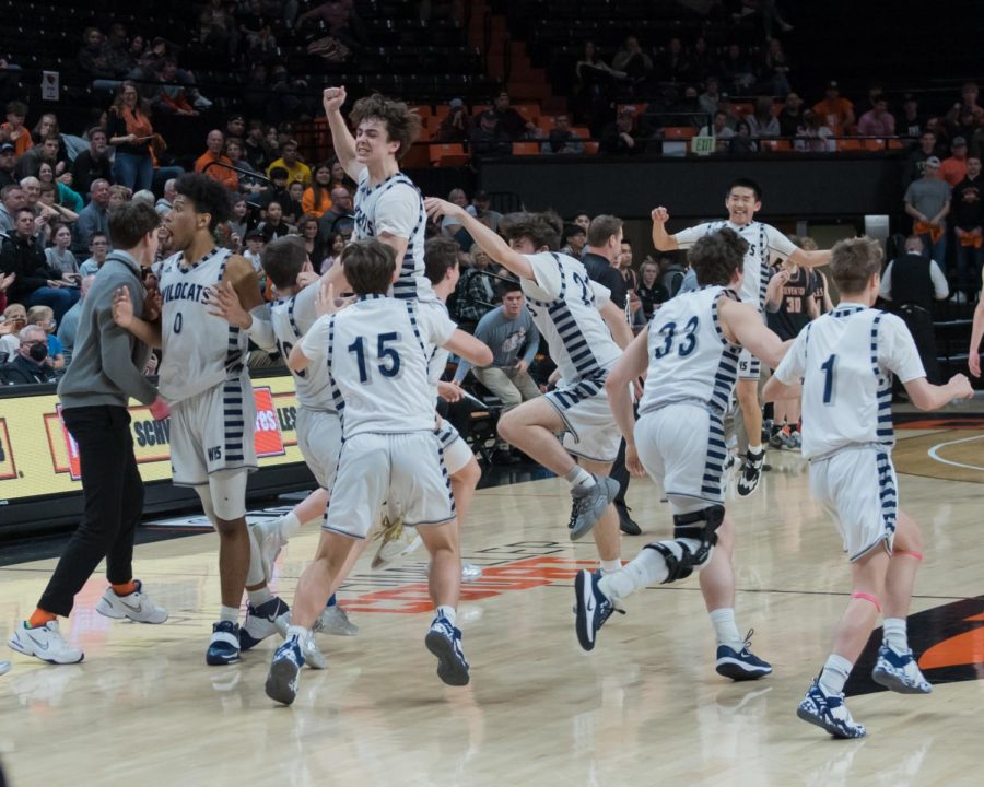 The team celebrating their victory. Photo provided by Greg Artman.