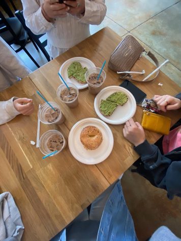 The traditional Instagram story post shared by local teens. This friend group met up on their Monday off of school to gather and catch up. A coffee shop provides a safe space for young adults to be together and open up. 
