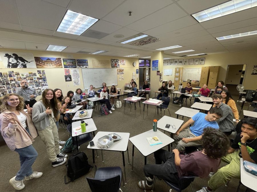 Book Club meets for their first meeting of the new year. It is a student founded and student run club at Wilsonville High School.