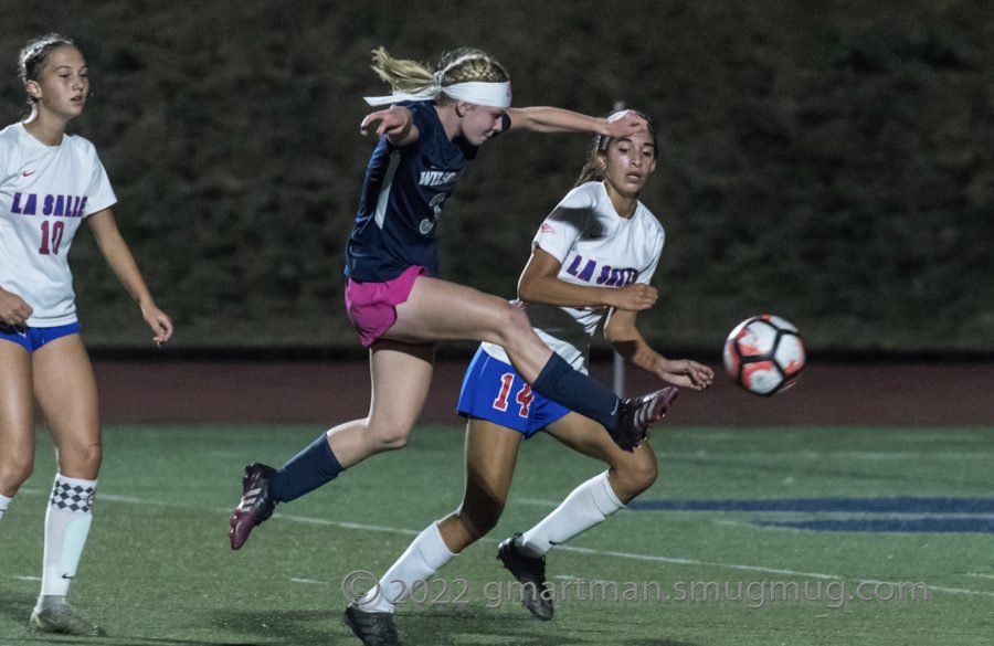 Freshman Camryn Schaan scoring the winning goal. Girls soccer will be at home against Hood River Valley on October 12. 