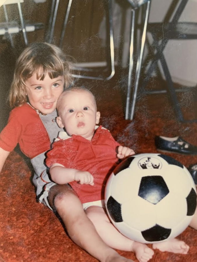 Young Mrs. Schaaf with her little brother.