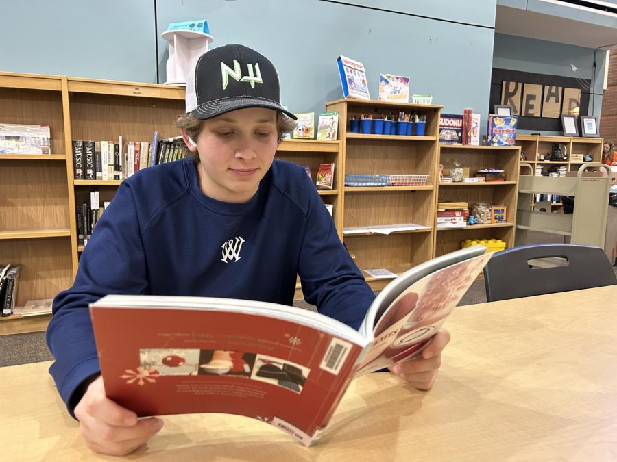 Junior Gavin O'Leary's resolution was to read more. You can find him often now reading away in the library.