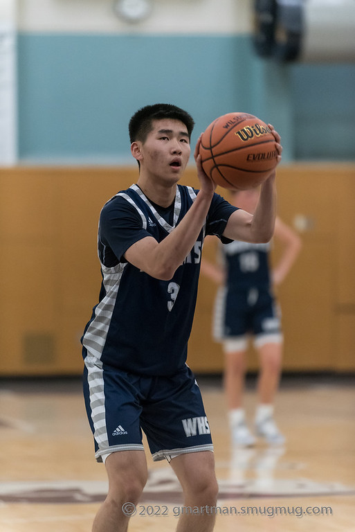 Maxim Wu shoots a free throw in a 45-36 win over North Eugene earlier in the year. Wu is a part of a three headed Wilsonville monster on the offensive side of the floor.