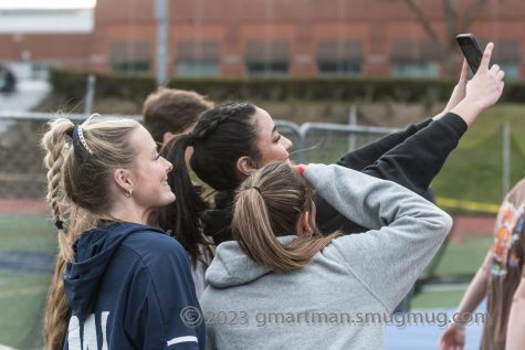 Seniors bonding over a selfie! Senior night is a great way to bring teams together to celebrate their players.