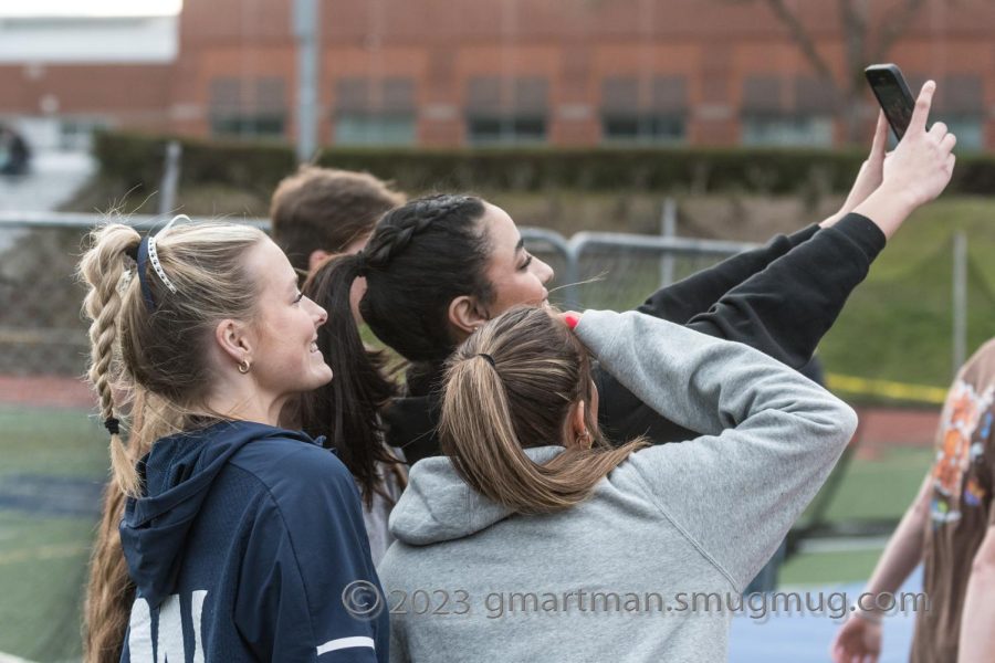 Seniors bonding over a selfie! Senior night is a great way to bring teams together to celebrate their players.