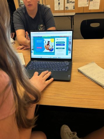 Junior Grace Wilson takes a look at her college choices. She isnt sure where she wants to go.
