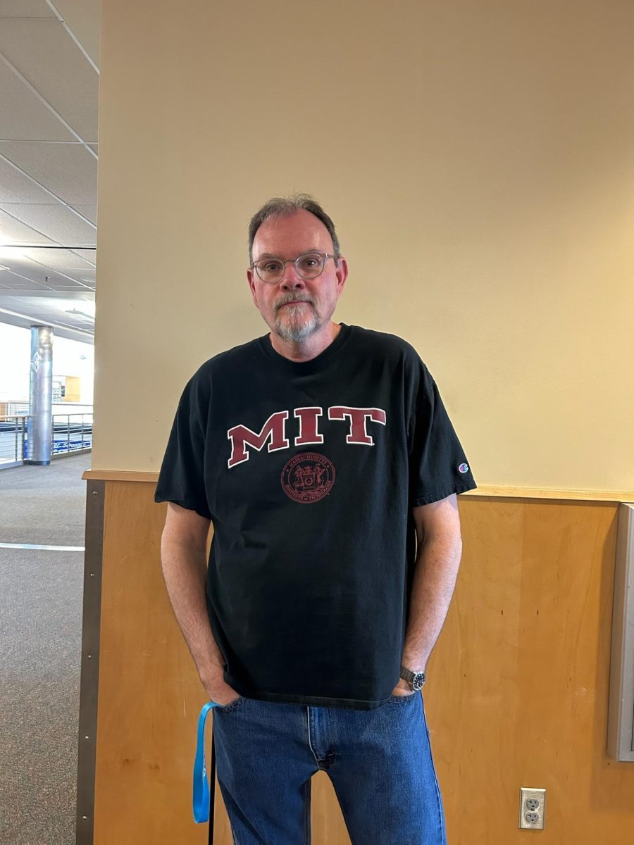 Mr. Van Derek outside his classroom. He has had an eventful first few weeks at WHS!
