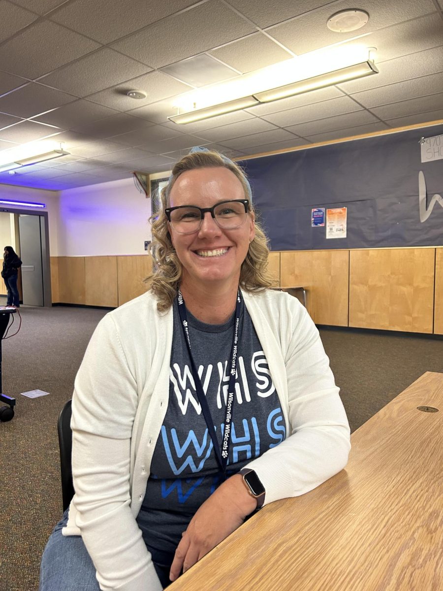 Mrs. Chulo shows her school spirit by wearing her WHS T shirt! She has loved her first few weeks here!