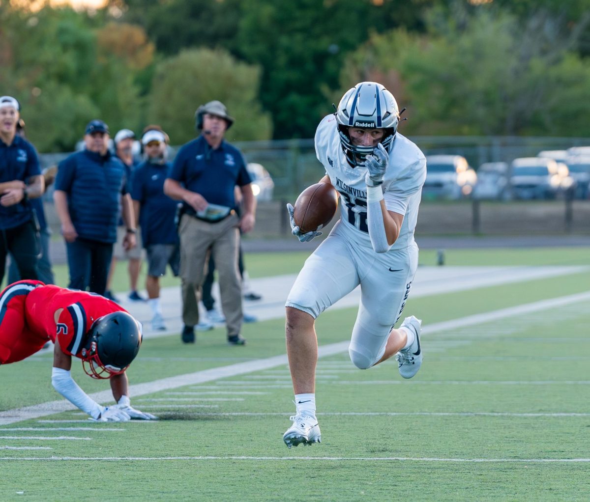 Nick Colyer breaks free and leaves defender in his tracks. The Wildcats went on to win against Westview in epic fashion. Photo provided by Micheal Williams.