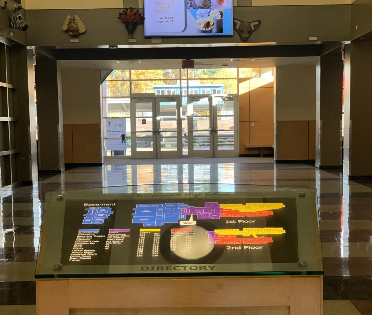 The emptiness of the halls brings a quiet and stillness that is not often the mood of the bustling school. These halls were built to be filled with people and sounds of joy echoing through them. 