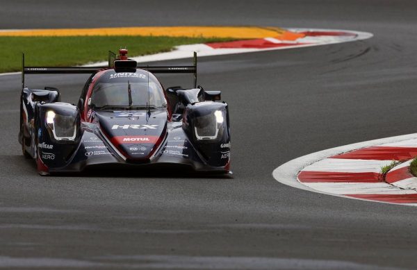 Josh Pierson is racing his car at the Dubai International Circuit.