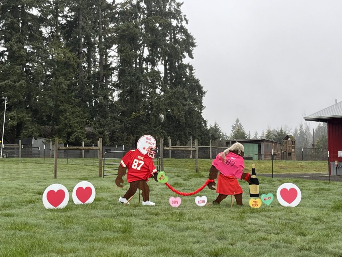 Wilsonville's Graham and Tooze Sasquatches celebrate Valentines Day. The two lovers dressed up as celebrities Taylor Swift and Travis Kelce.