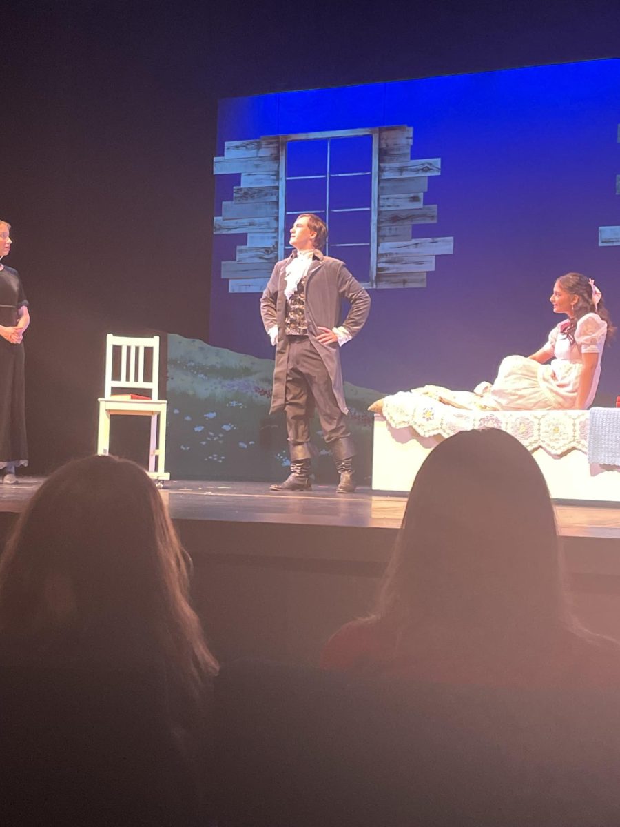 Wyatt Budeau makes his appearance on stage, playing Marianne Dashwood’s second love interest, Mr. John Willoughby. He heroically carried her back home to safety after she took a fall during a rainstorm. 