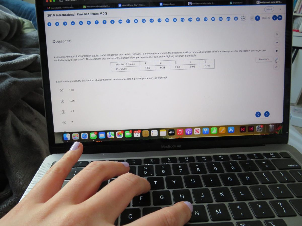 One after another. Practice tests can be a great study tool to simulate the actual test.