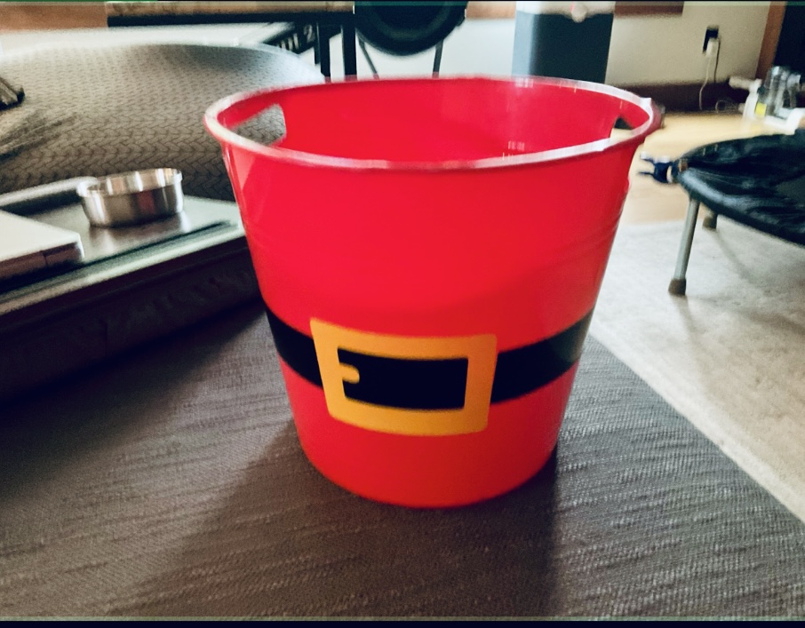 After having to carry it around your house for two weeks in case you throw up, it is entirely possible for a bucket to become your enemy. I do feel a little badly, as it can never be used again for any other purpose.