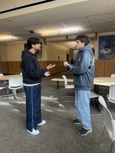 Senior Sai Kalavai and Junior Ayoub Laouamri have a heated debate over polictics. It can sometimes be hard to avoid.