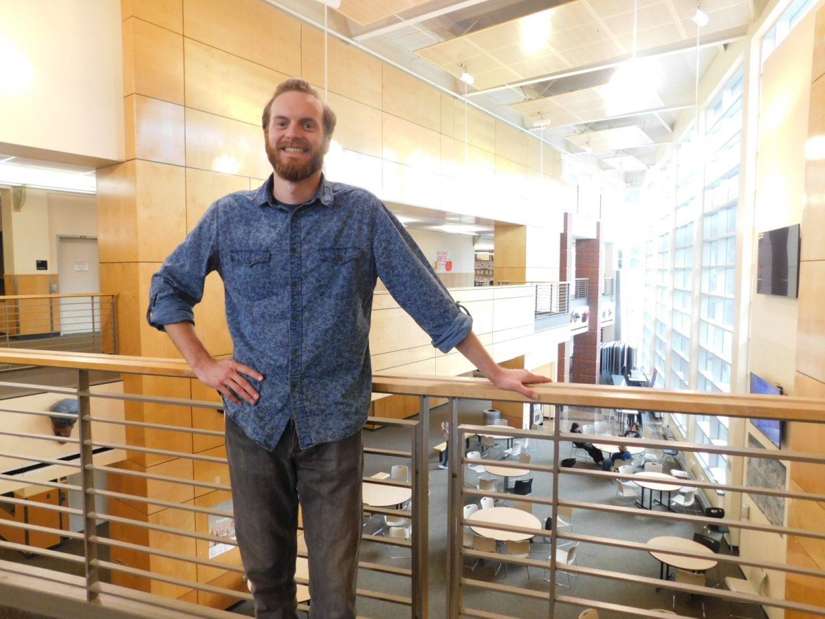 Mr. Ramm is on the bridge above the point at Wilsonville High School. He had set one goal and it is sure to say it was accomplished!