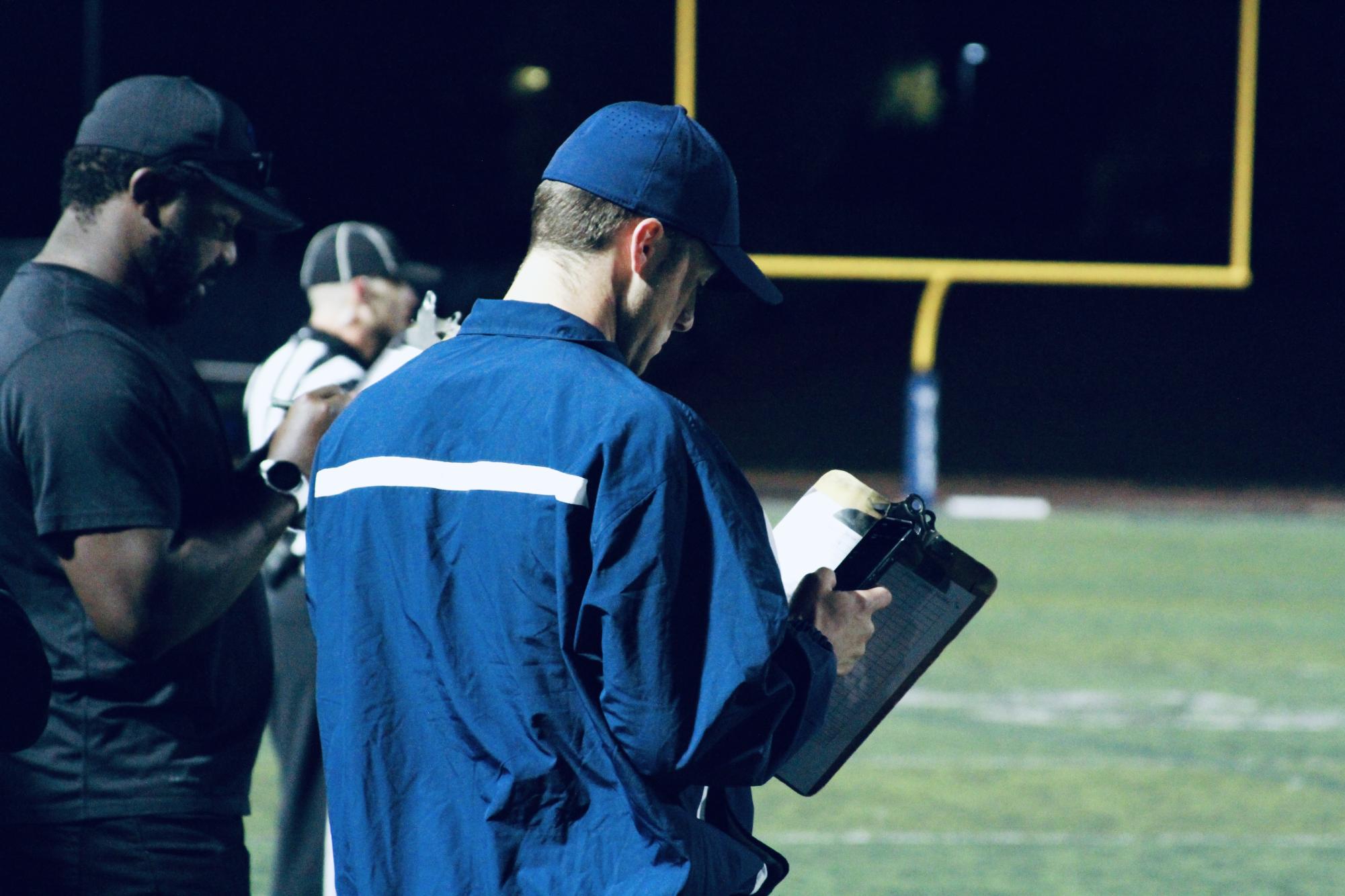 One of many assistant coaches, Chase supports both Wilsonville JV and Varsity football teams. As a large, successful program, it takes many people to bring everyone together in an organized fashion. 