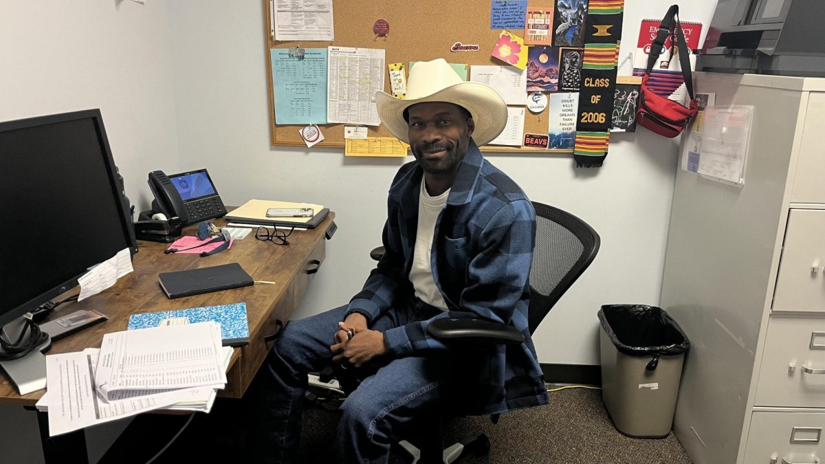 Counselor Mr. Abraham in action. He does his work efficiently and in style, helping dozens of students every single week.