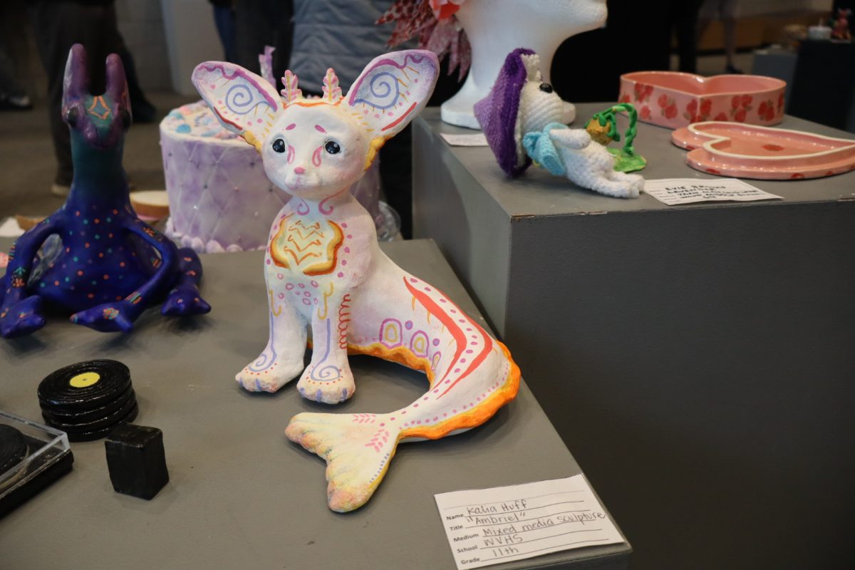 "Ambriel" created by Kalia Huff features a blend of three critters. Huff stating "I put blood sweat and literal tears into Ambriel and I’m proud of my little alebrije."
