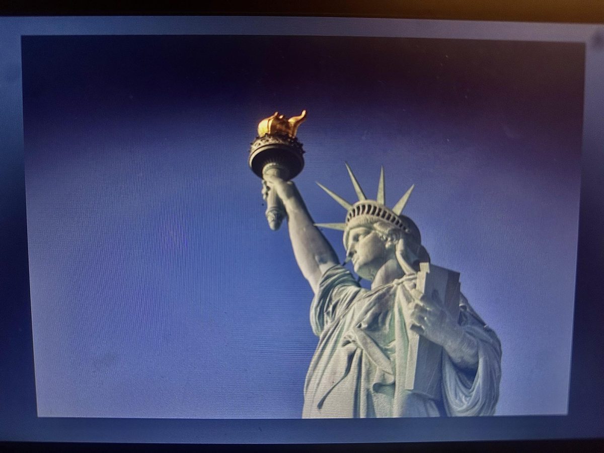 The statue of liberty which represents citizens freedoms on being freedom of speech. While some things have changed, the power in ones voice has not.