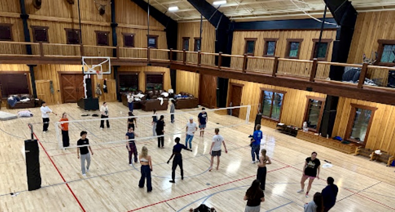 Wilsonville High School students enjoying a fun volleyball game for spring fest! Wilsonville's Spring Fest is held once a year over the course of a couple of weeks.