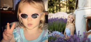 On the left Brooklyn Bybee poses for the camera as a little kid. On the right she smiles for her senior pictures. Photos provided by Brooklyn Bybee.