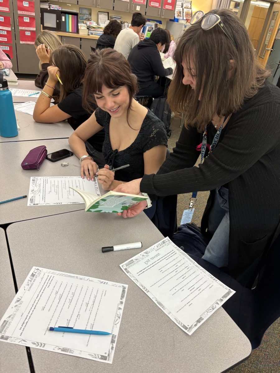 French teacher Madame Meohling helps her French 3 class with comprehension of the book they are reading.
Students and teachers alike have a variety of thoughts on what truly makes a good educator. It sounds simple, but this concept is not universal. Many different strategies for teaching are receptive to student learning.