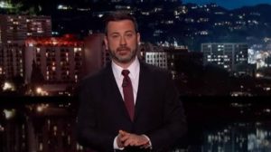 This photo is from Jimmy Kimmel’s opening monologue the night his show got canceled.