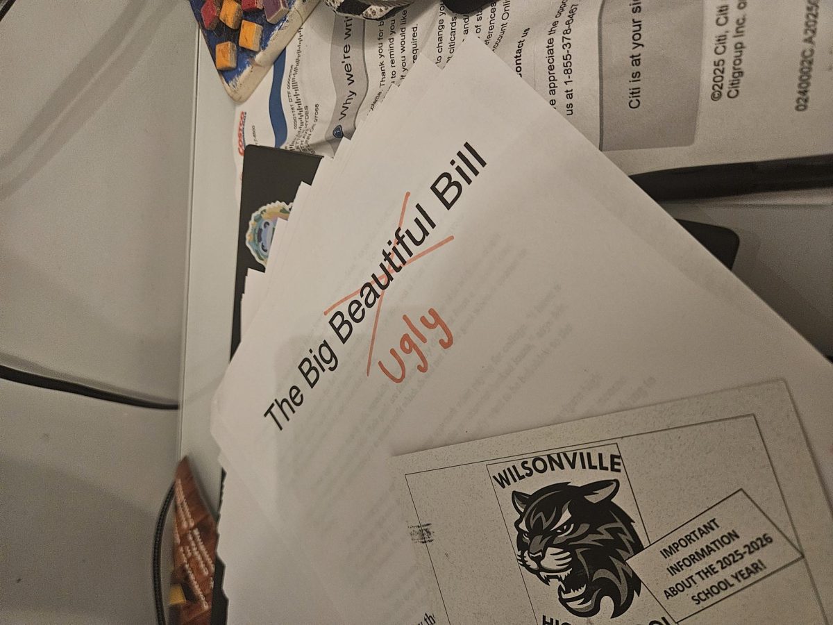 A stack of papers titled The Big Beautiful Bill, with Beautiful crossed out and replaced by Ugly. Critics warn the changes could make college less affordable for many students.