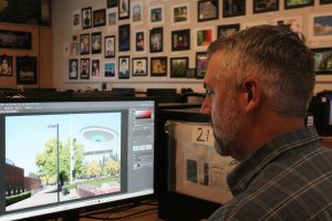 Mr. Lunden messes with photoshops AI tool by adding a UFO above the school. AI can be a gift or a curse, depending on how you use it.