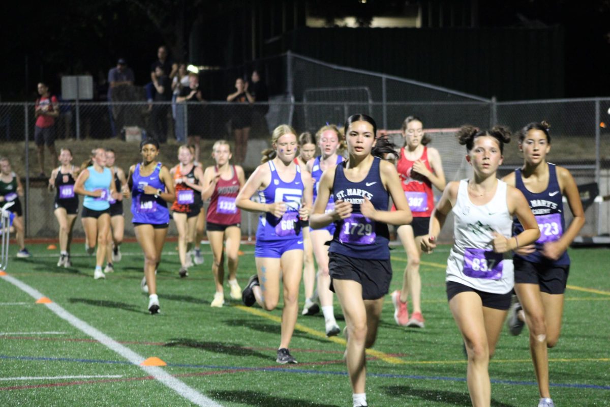 Runners from all over the state inch closer to the finish line at Wilsonville's annual Night Meet. The night meet has been around since 2008 and Wilsonville has proudly hosted every single year.