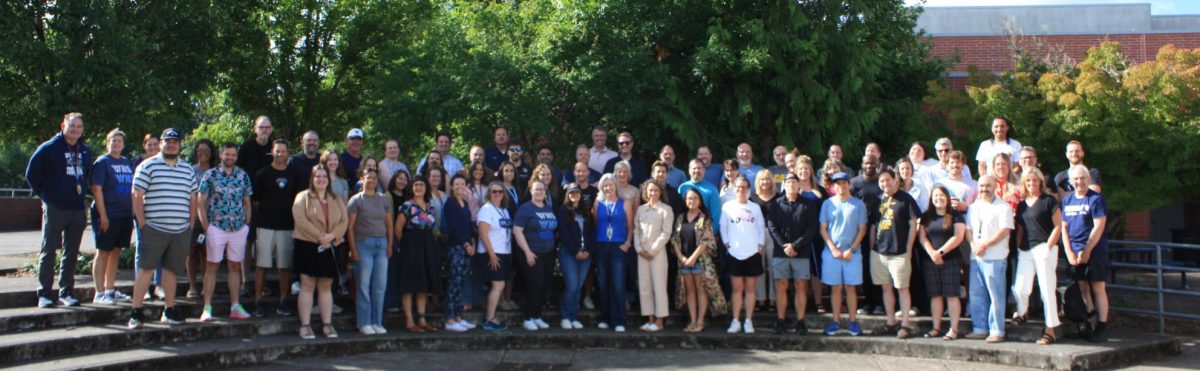 Before school started for the fall of 2025, the entire Wilsonville staff lines up to get a group photo. No matter the role in which you play, every teacher and individual is important to successfully run a high functioning educational system with boundless extracurriculars/athletics. 