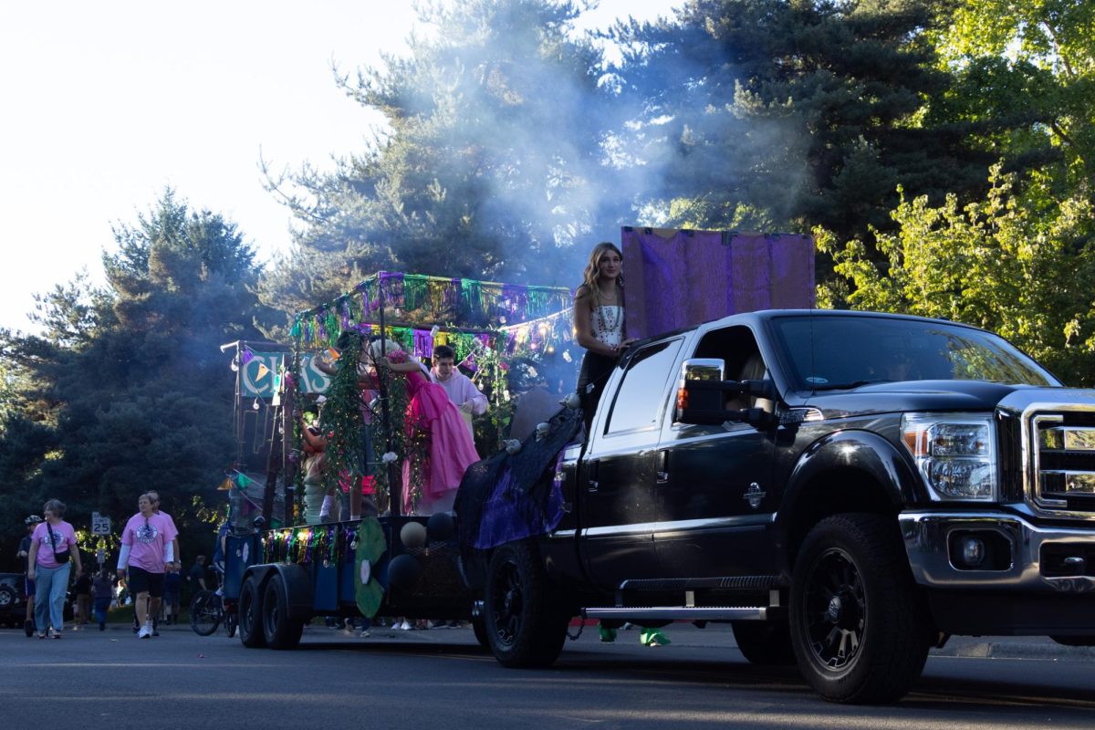 The homecoming parade, featuring the float designed by the senior class. The image was taken by Tyler Widener, one of Wilsonville's student photographers that dedicated hours to photographing the various events that took place over the homecoming weekend.
