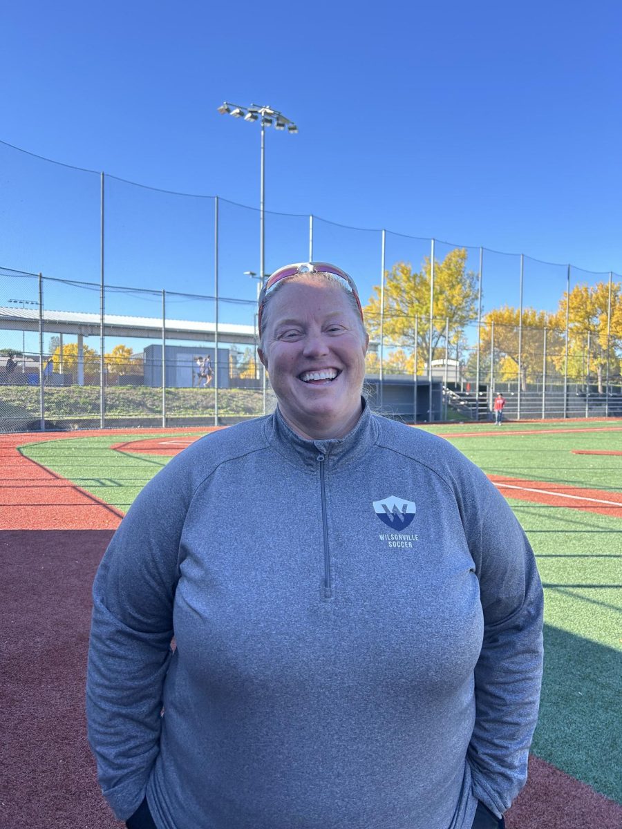 Tammy Sue Bradley poses on the back fields before soccer practice. Bradley is ready to prepare her JV players for their game on Thursday vs. La Salle.