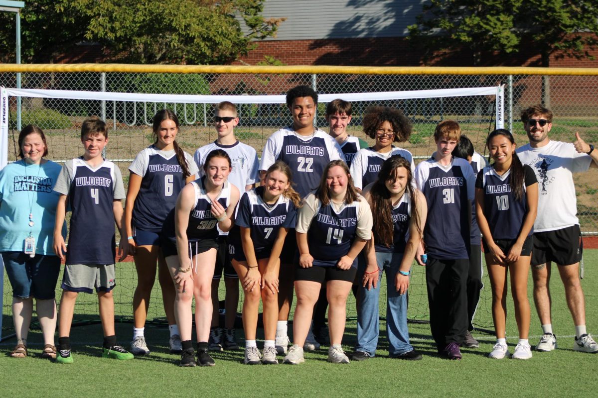 The Wilsonville Wildcats Unified team poses after the win against Lake Oswego. Smiles all around as they raise the bar for the rest of the year.