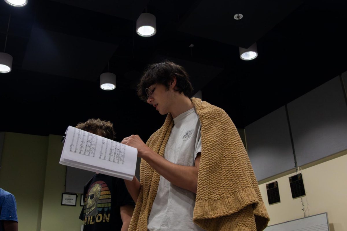 Soul’d Out member Axel Lauthner performs his part along with the rest of the group. Each participant plays their own important role in the group. Photo by Tyler Widener