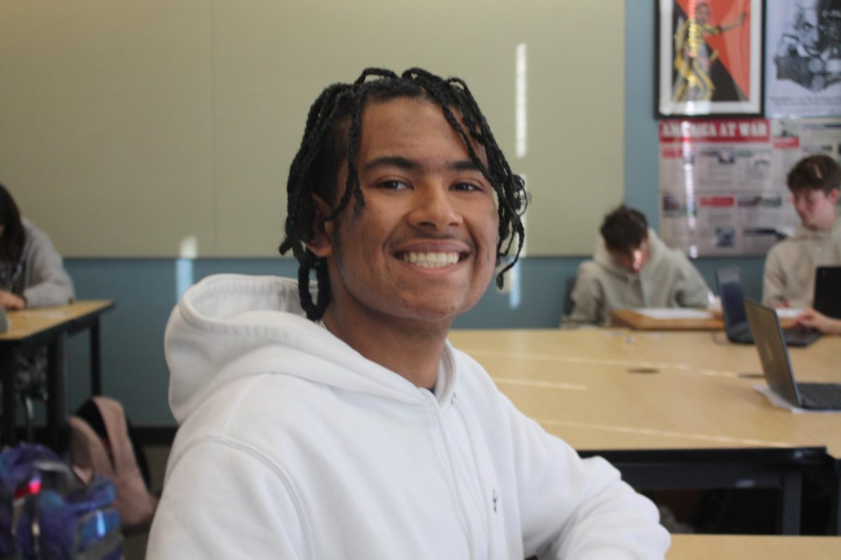 Jachai Gates in his Life class. Here he studies for his other classes every B-day.
