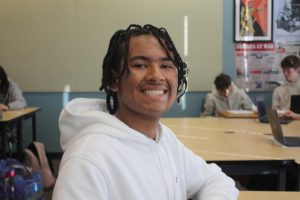 Jachai Gates in his Life class. Here he studies for his other classes every B-day.
