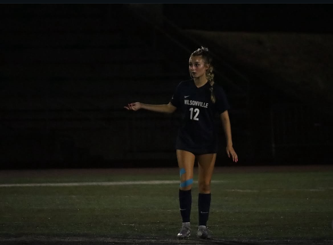 Peighton Olson wilsonvilles sophomore superstar ready to get the ball passed to her. Olson has been on varsity since freshman year.