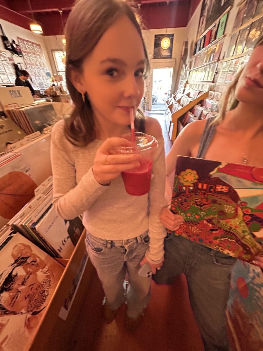 Emma Shimmon sips on a smoothie after an awesome day thrifting with her cousin and sister. She enjoys things like shopping and hanging out with friends.