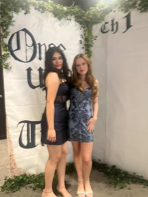 Stella Bolstad (right) poses with Jacky Esqueda (right) at WHS "Once Upon a Time" homecoming dance. Bolstad can't wait to continue dancing the night away in New York City.