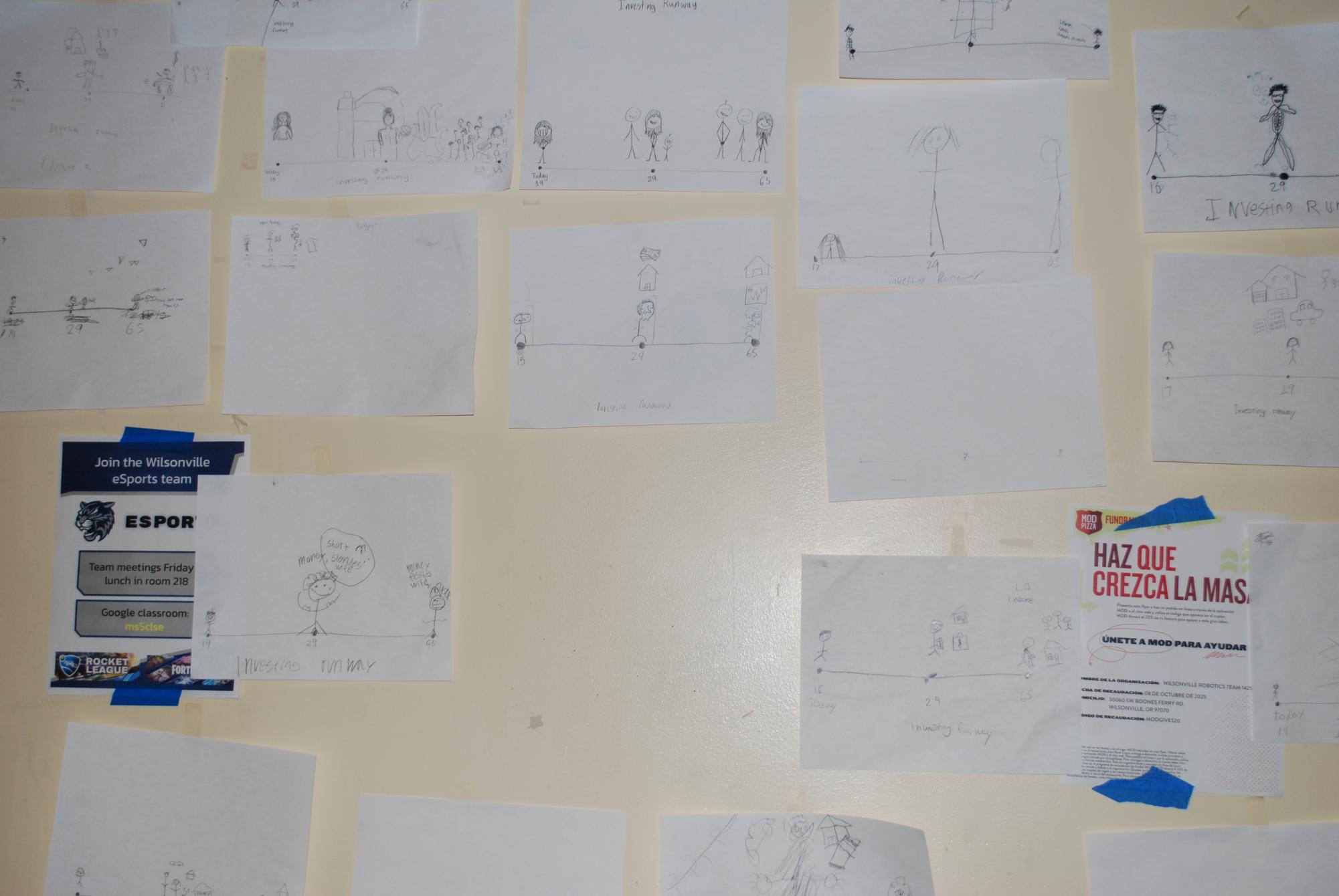 Drawings in Mr. Hummelt's room