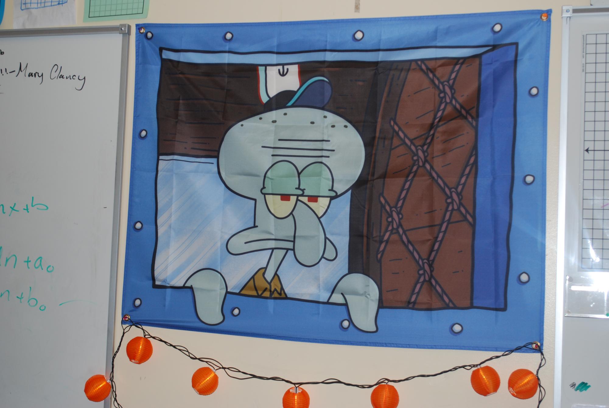 Squidward in Ms. Raschko's room