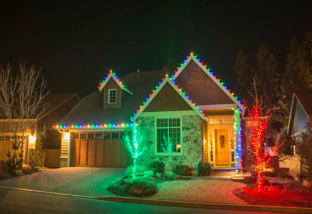 Oliver and Raina enjoy the festive vibes through the joy of Christmas lights
