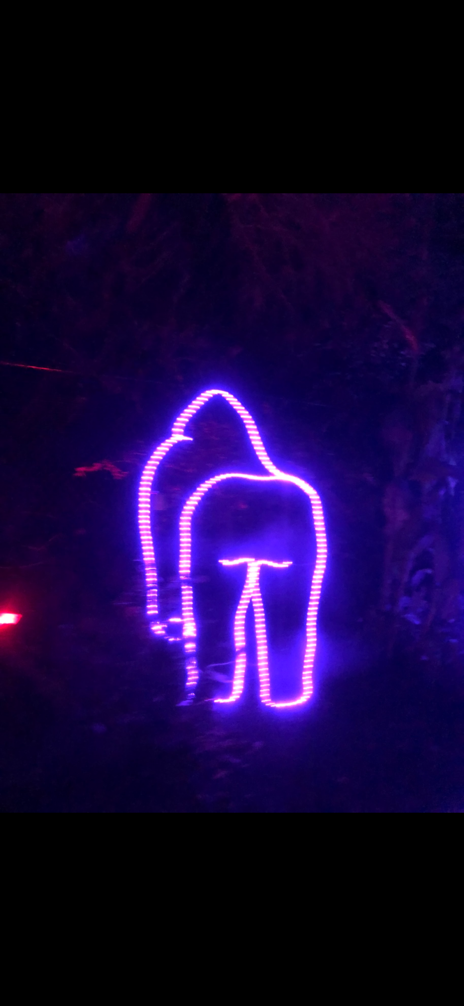 Back of gorilla at Oregon Zoo Lights