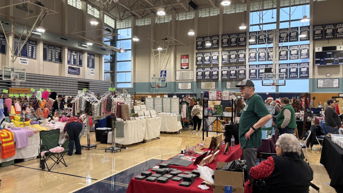 Wilsonville High School's main gym during the Holiday Bazaar. Hosted and organized by Wilsonville's Kids Making Miracles club.