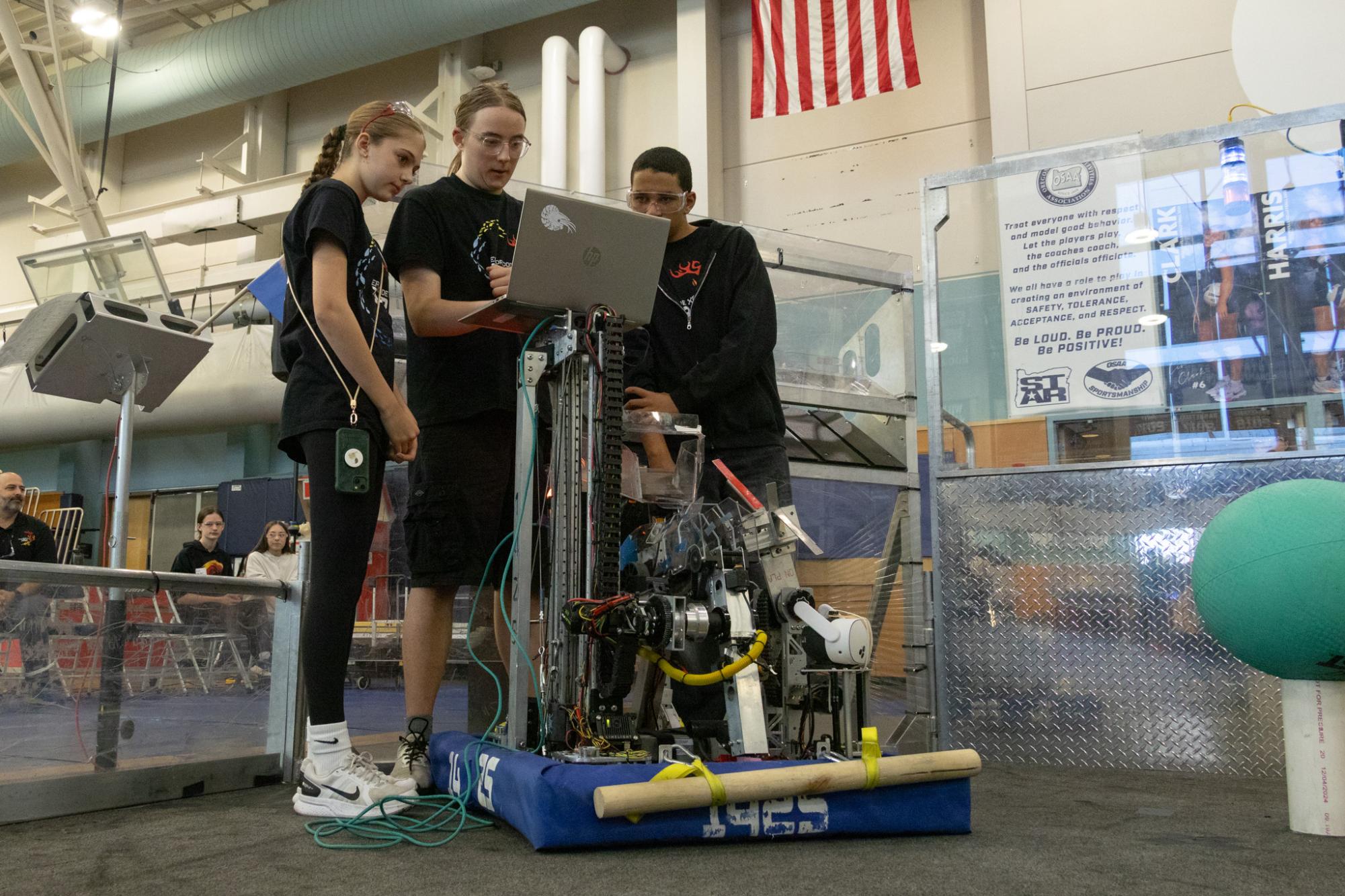 Robotics teams bring their creativity and precision to the arena as their bots race, lift, and compete. The energy is high as every match pushes students to innovate, adapt, and collaborate.