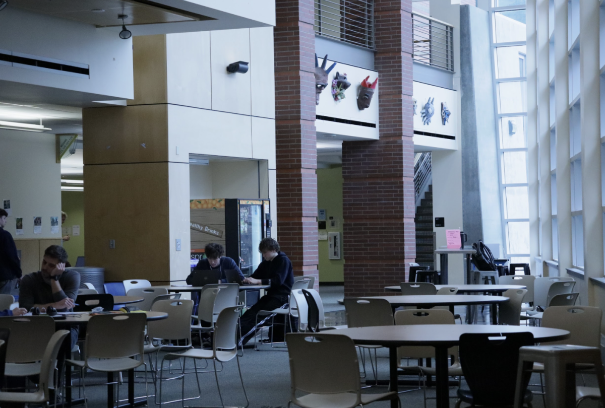 10:30 AM at the Pointe. While empty now, many classes use the Pointe as a tool for students to collaborate.
