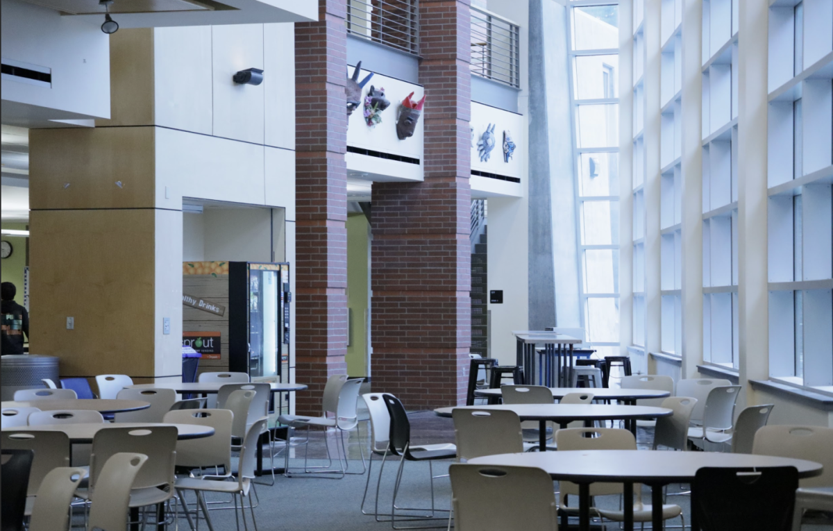 12:30 PM at the Pointe. Just after lunch, the Pointe returns to a state of peace within the chaos that usually surrounds the school.
